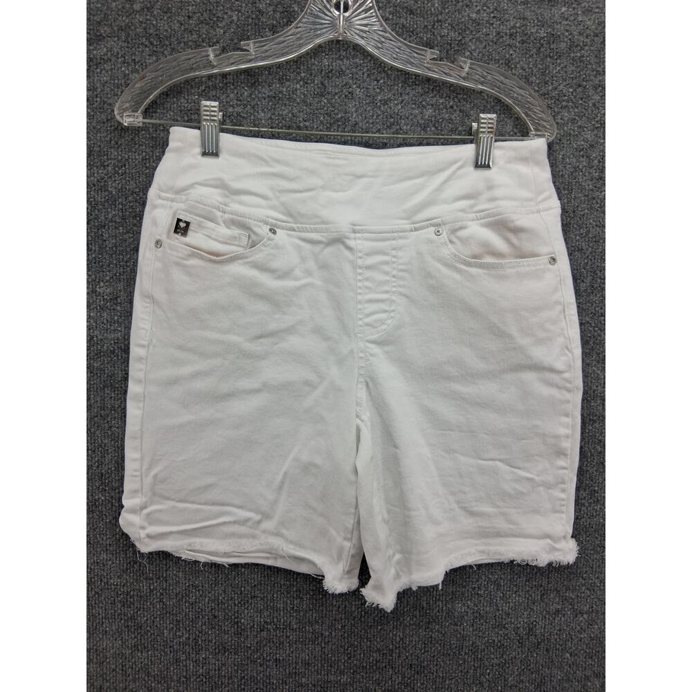 Belle By Kim Gravel Shorts Womens 6 White Denim
